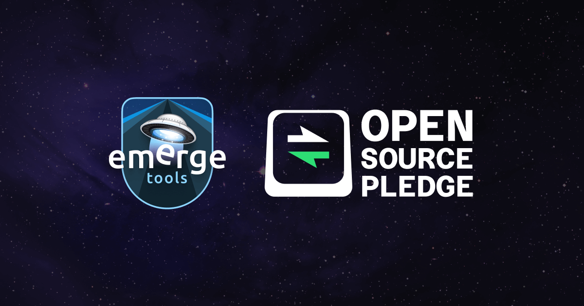 Emerge Tools Open Source Pledge